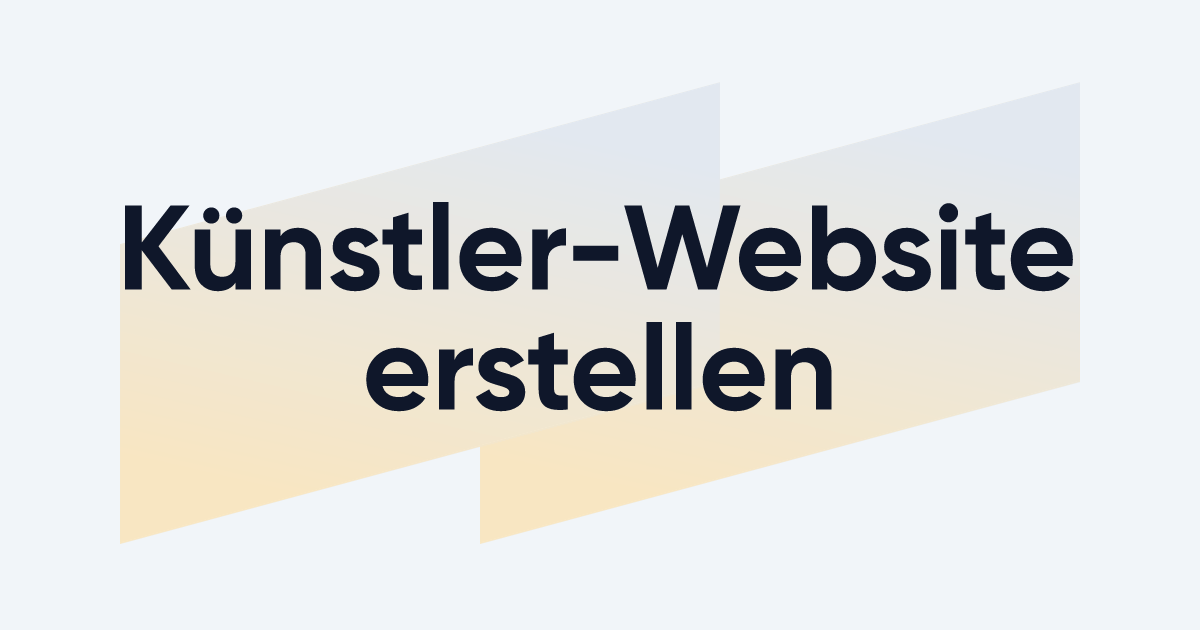Suche Jemanden Der Mir Eine Homepage Erstellen Kann Künstler-Website erstellen: Mit Top-Homepage aus der Masse