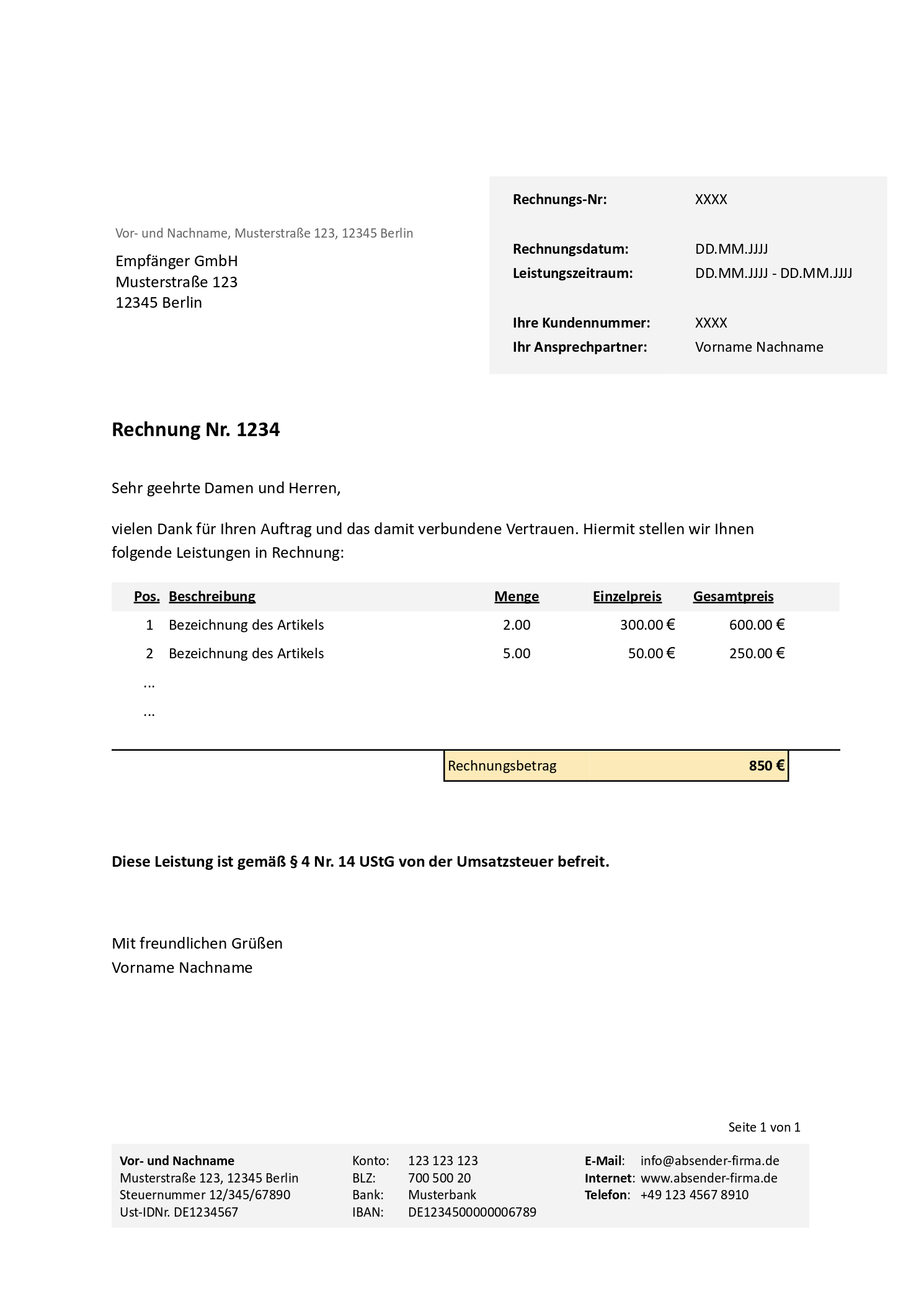 Rechnung Ohne Mehrwertsteuer Wann Sie Darauf Verzichten D rfen Rechnung Ohne Mehrwertsteuer Wann Sie Darauf Verzichten D rfen